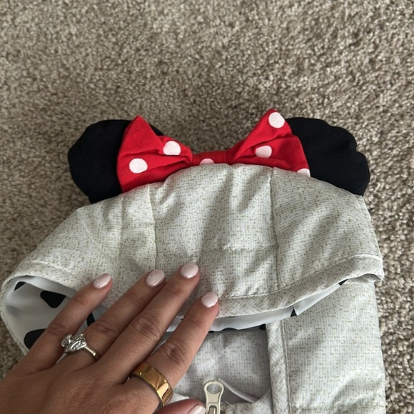 Minnie Mouse Puffer Vest Baby Girl Size 12 months Gray Full Zip - Picture 3 of 8